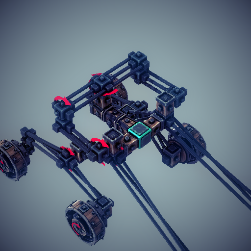 rocker bogie suspension w/ differential bar - rover - vanilla