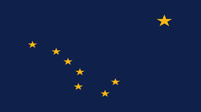 The flag of the state of Alaska