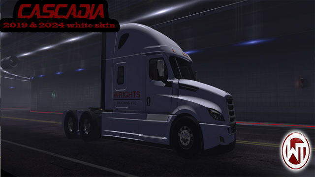 WRIGHTS TRUCKING VTC Cascadia White skin