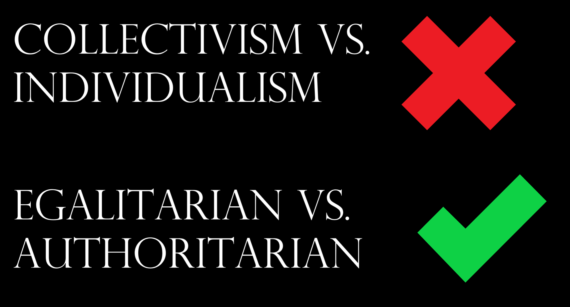 Individualism and Collectivism Slavery Tweak