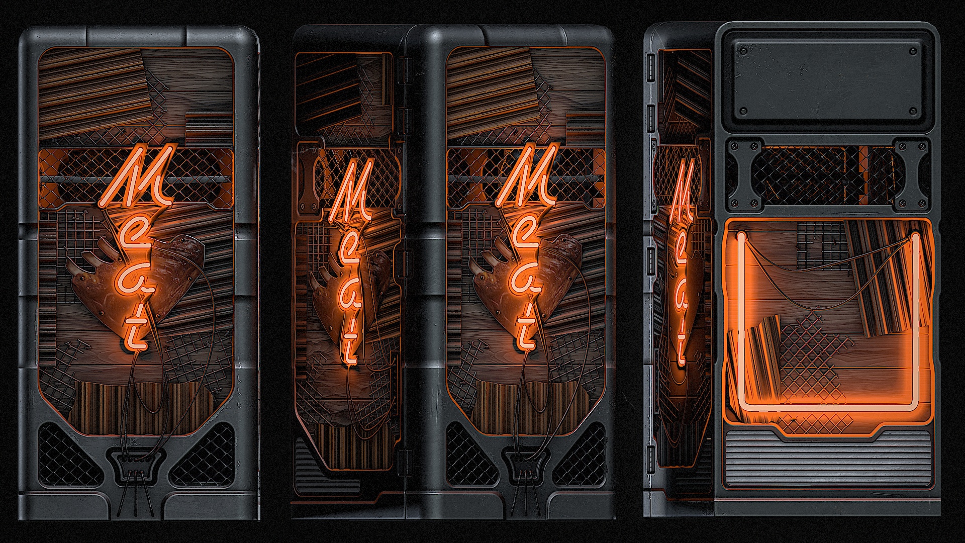 Neon Meat Fridge