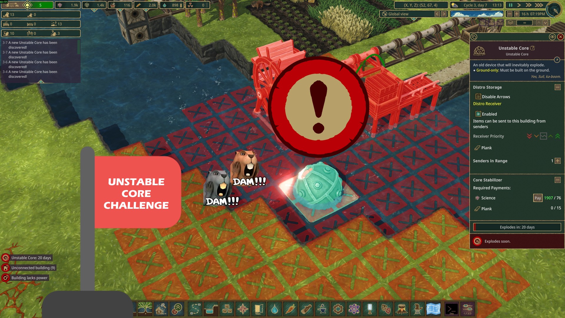 Unstable Core Challenge