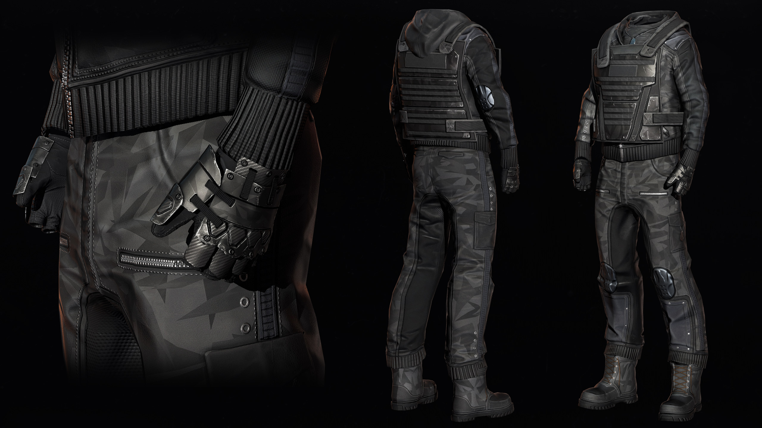 Blackout Roadsign Gloves