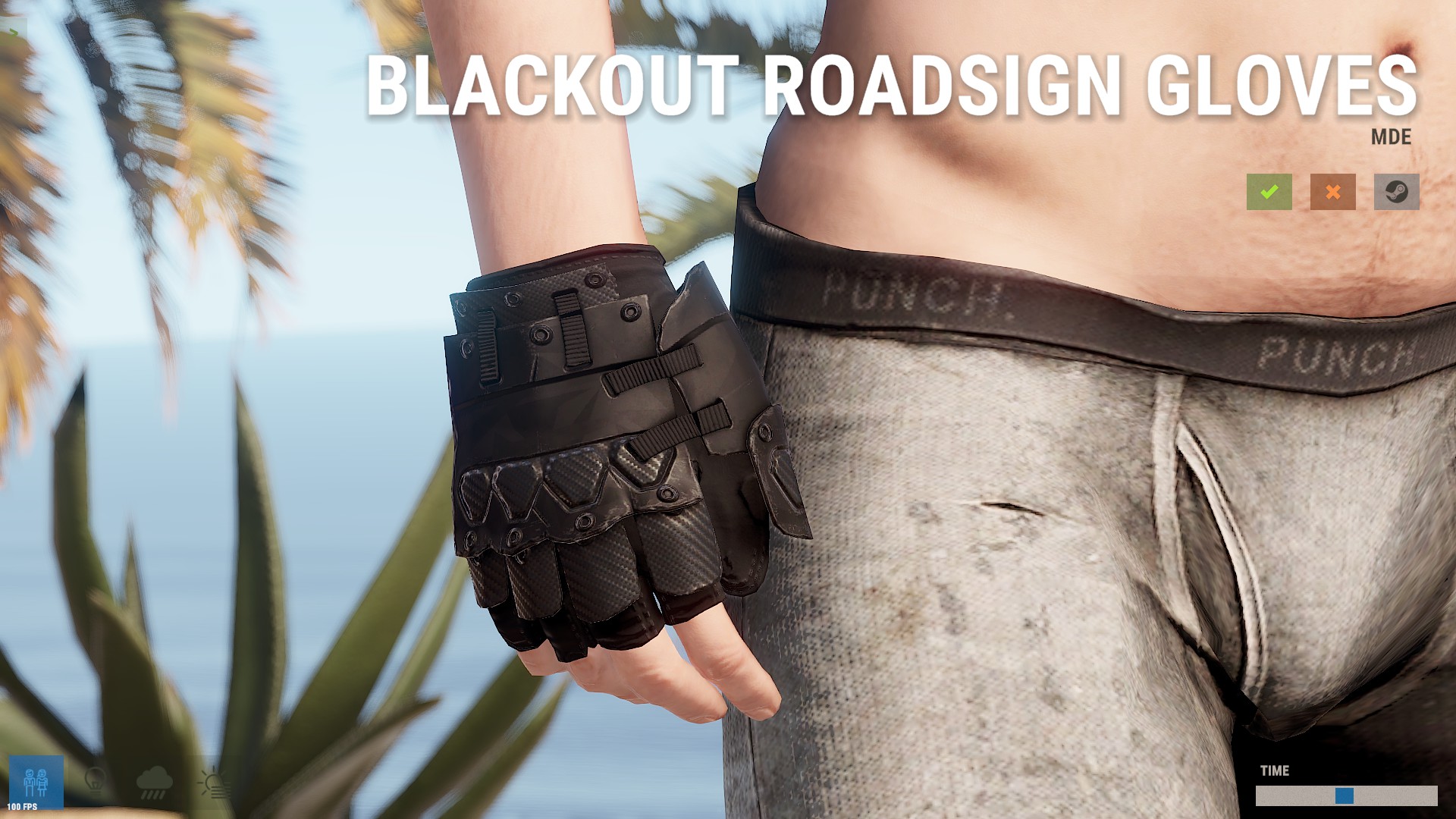 Blackout Roadsign Gloves