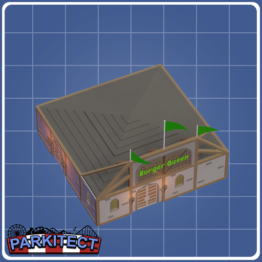 Burger Queen (Burgers, Fries, Soft Drinks, Cash Machine, Toilet & Depot)