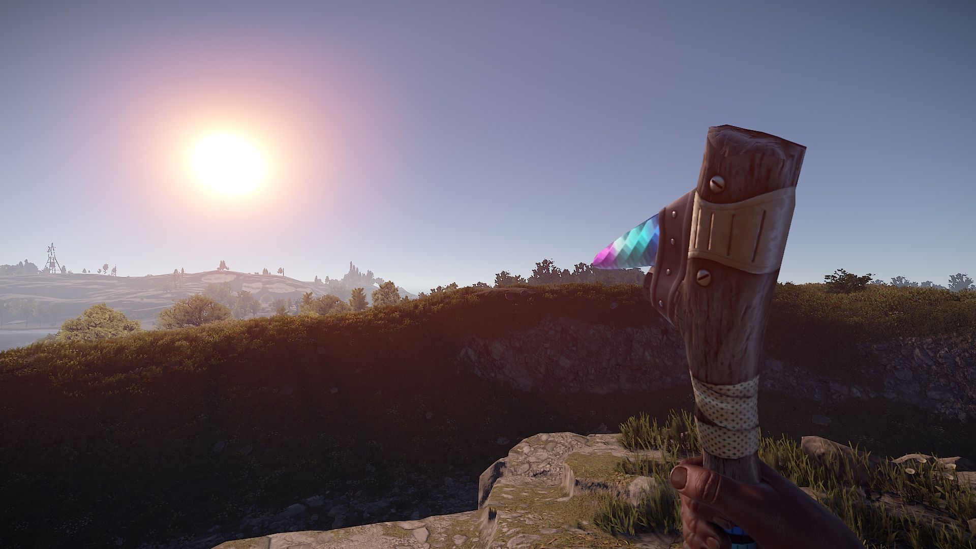 Shimmering Stone Pick Axe