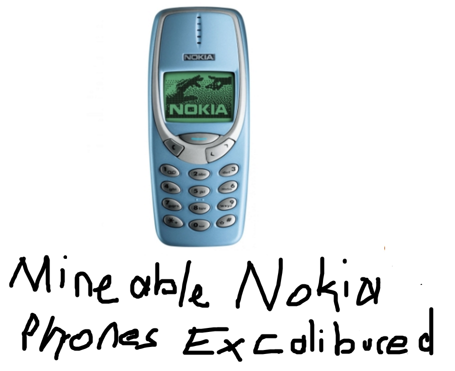 Mineable Nokia Phones Excalibured