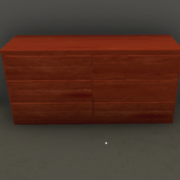 Double Dresser Lightly Varnished Cherry Wood