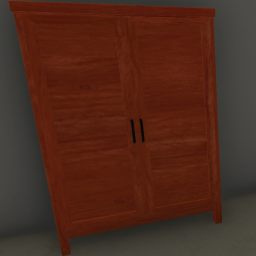 Wardrobe Lightly Varnished Cherry Wood