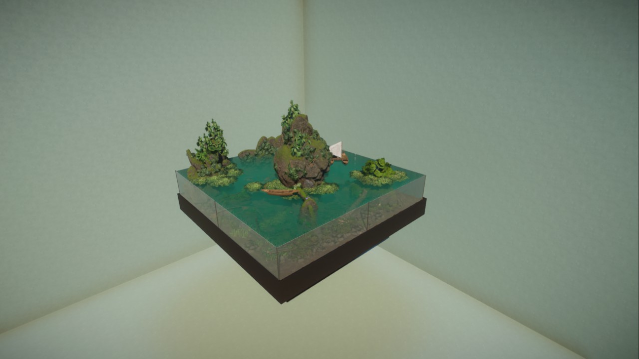Giant Otter Diorama