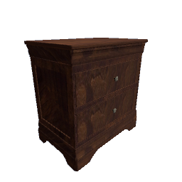 Dark Cherry 2 Drawer Nightstand