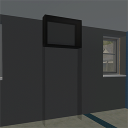 door frame with skylight black 100 275