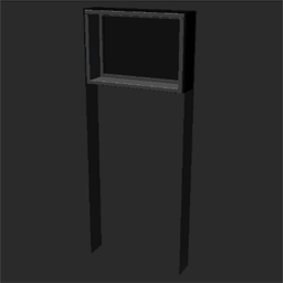 door frame with skylight light grey 100 275
