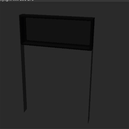 door frame with only skylight black 200 275