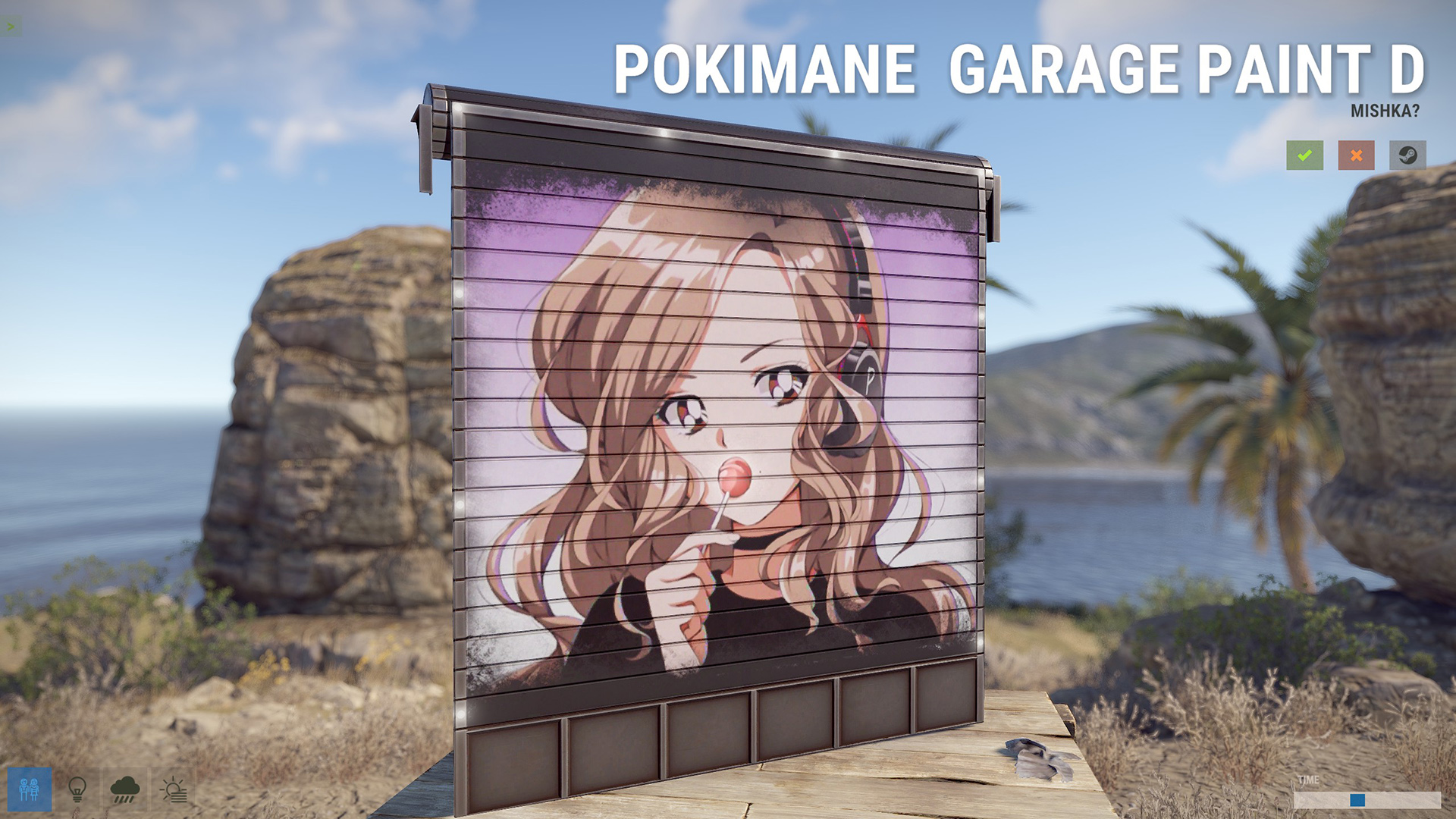 Pokimane Painted Garage Door