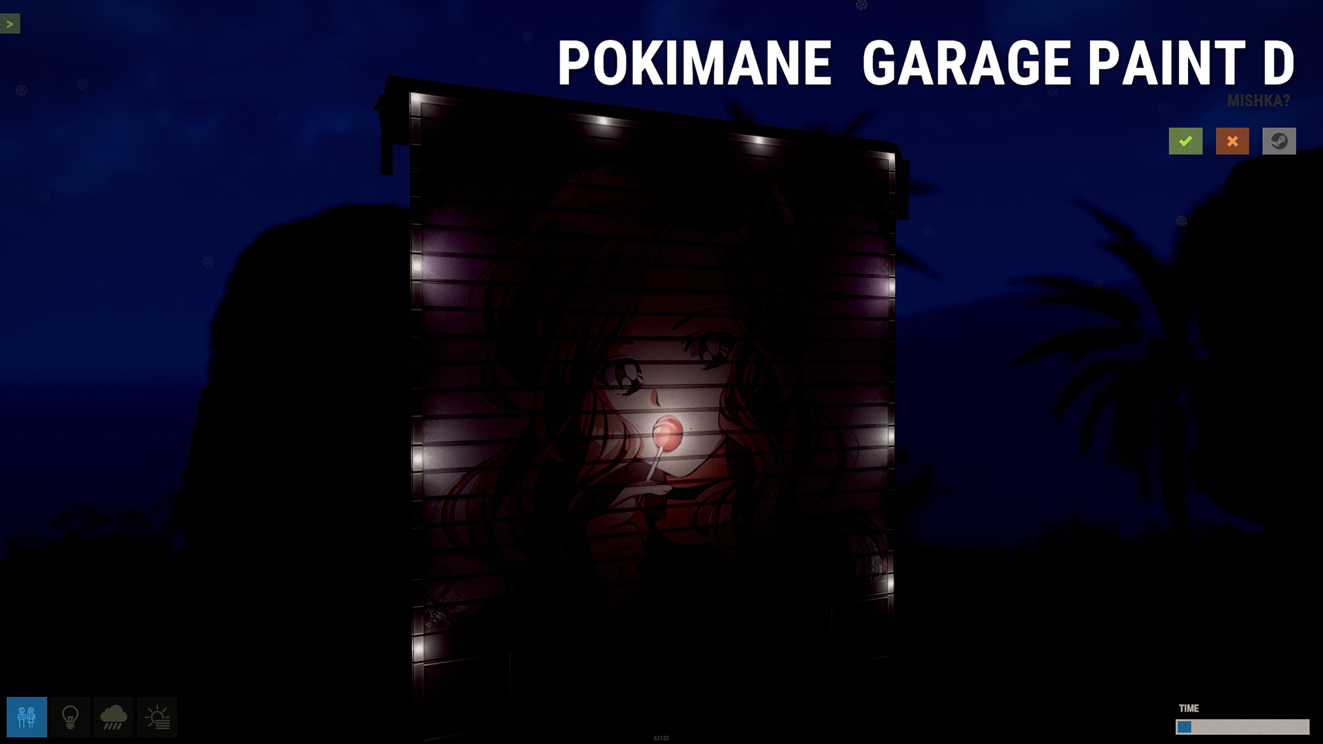 Pokimane Painted Garage Door