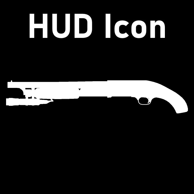 Payday 2 - Sawed Off M37 HUD Icon (Pump Shotgun)
