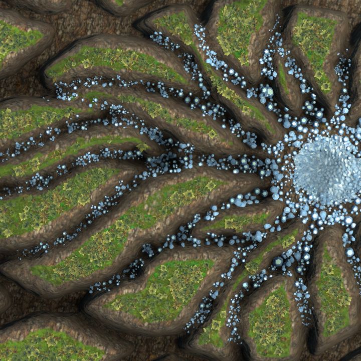 shattered land (soul forge nature template), 55x45