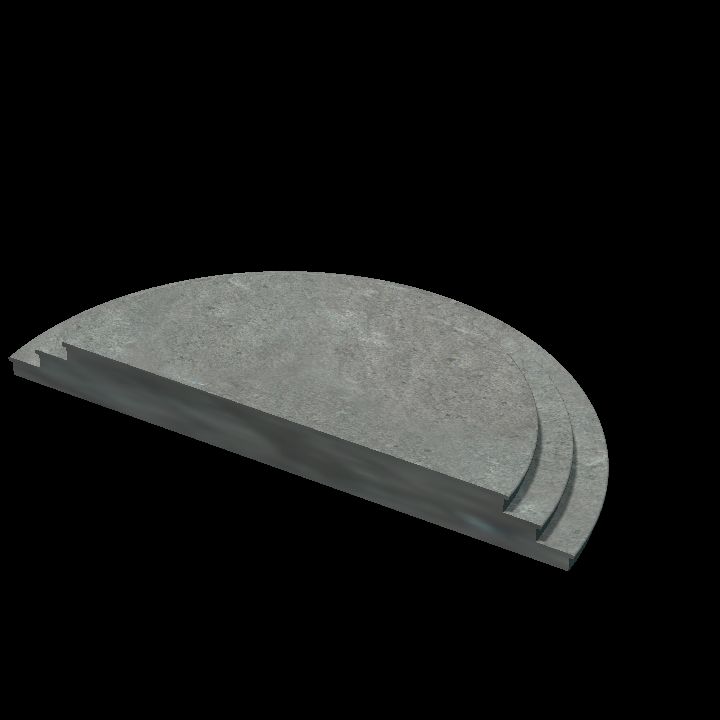 Half round platform 3 steps