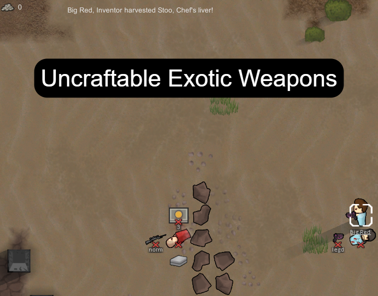 Uncraftable Exotic Weapons (Organ harvesting included) mod preview for RimWorld