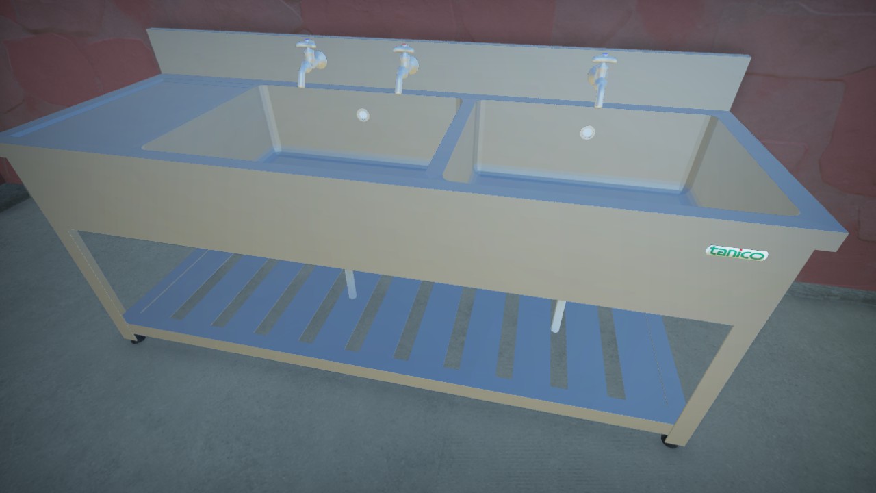 two tank sink NEW