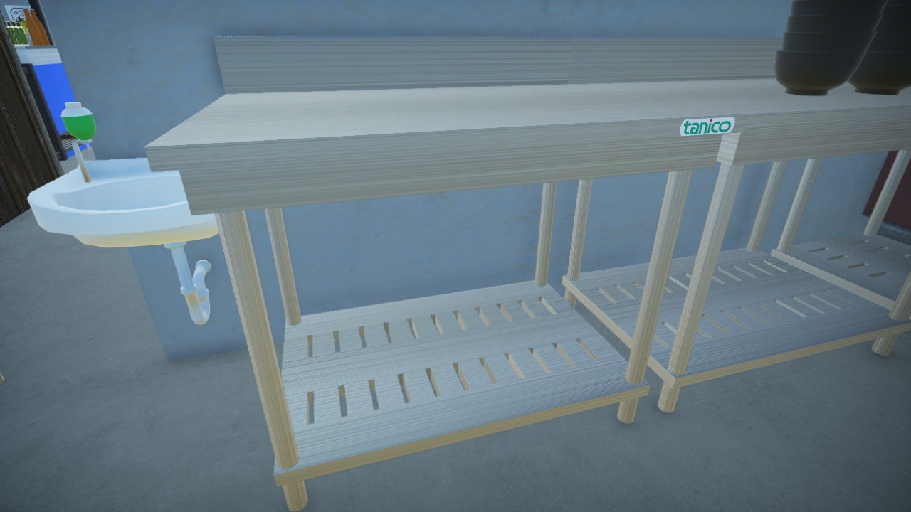 Work table with backpanel NEW