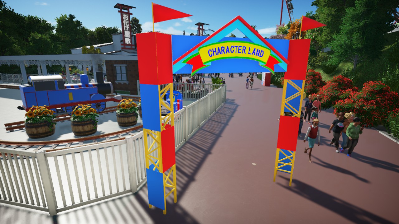 Character land signboard
