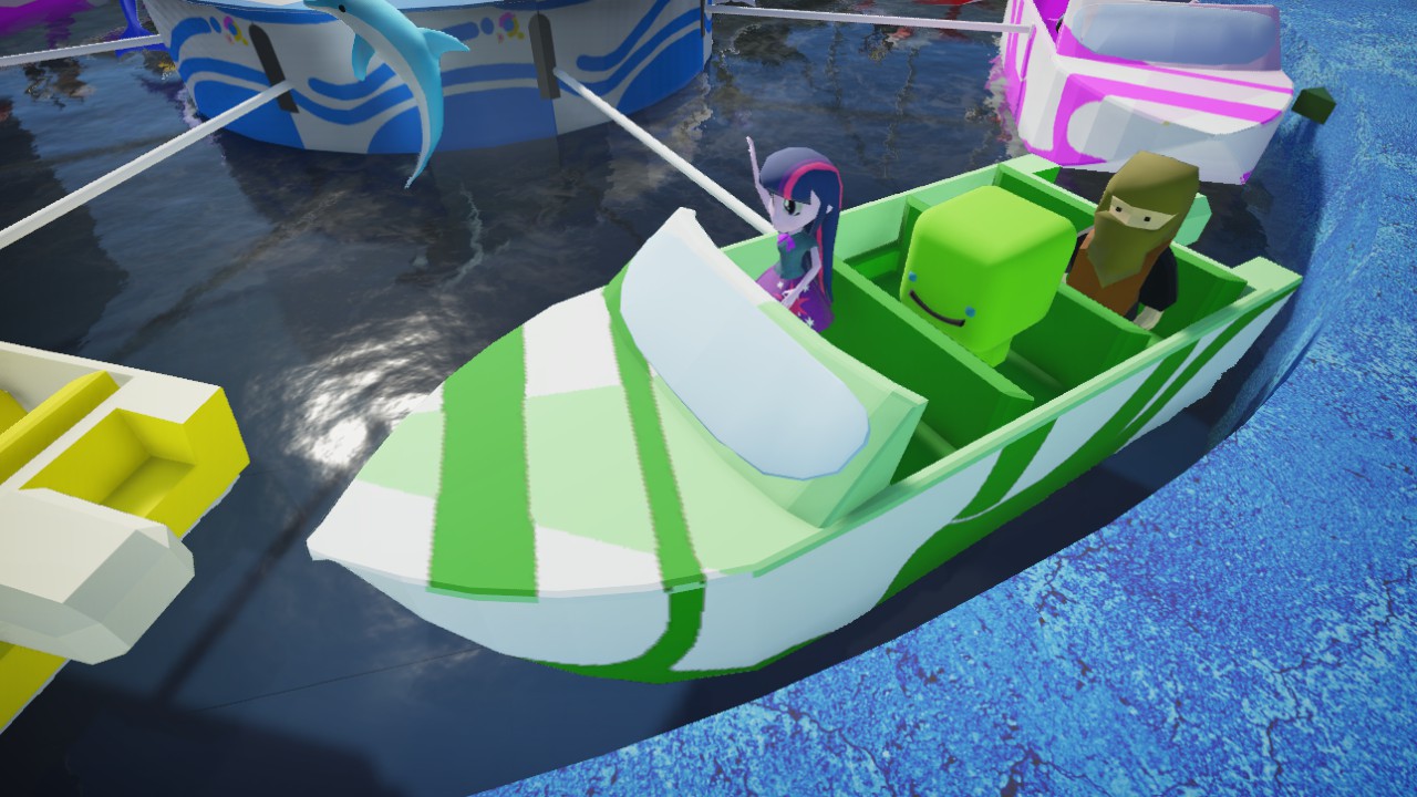 Rotating boat green