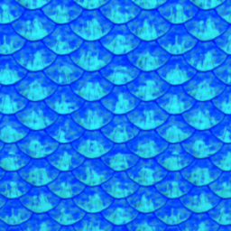 1x1 Corner Blue Metallic Fish Scale Accent Slider Square