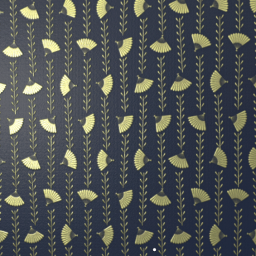 AHW Corner Blue Gold Fan Kimono Wallpaper Slider