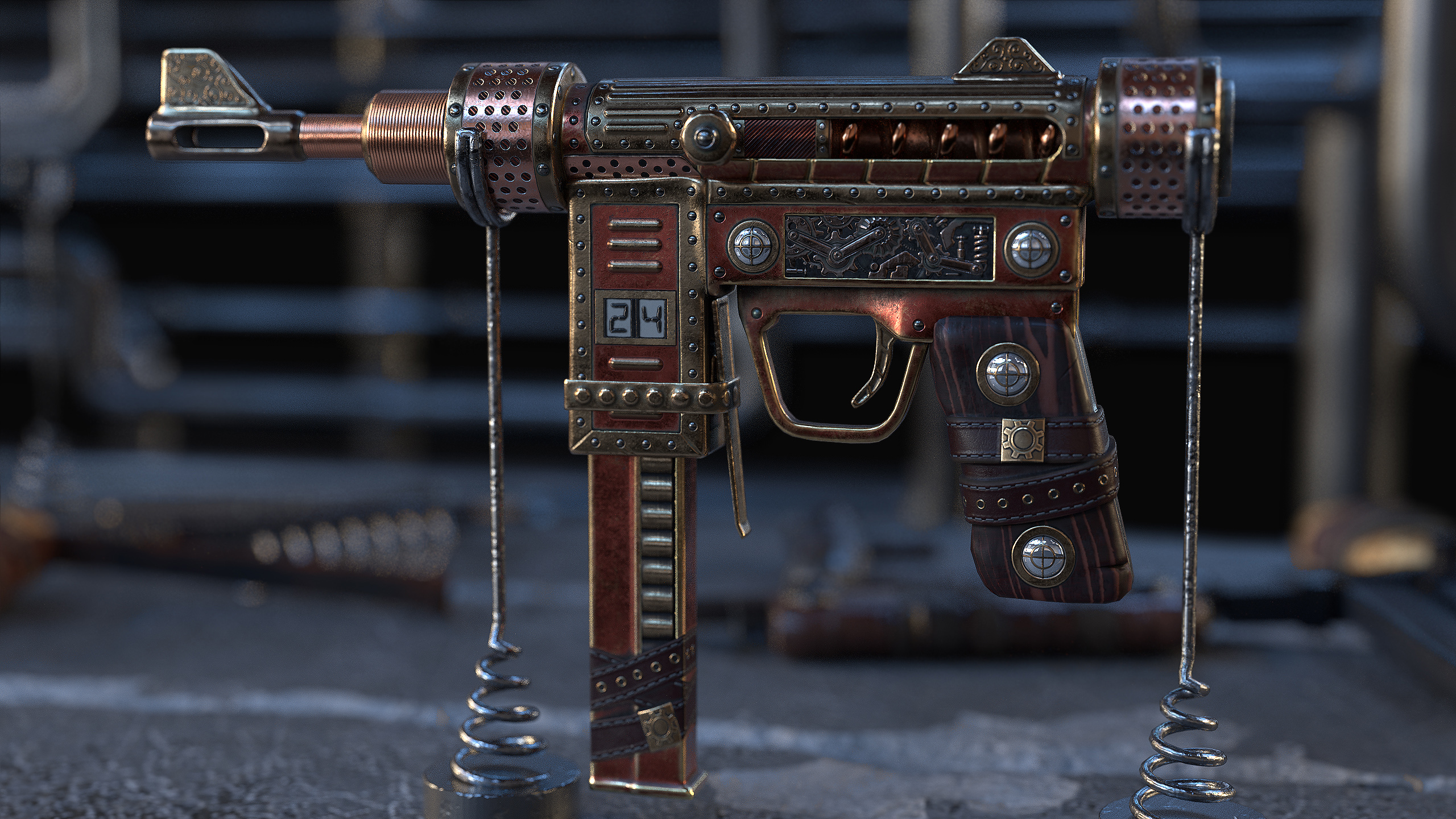 Steampunk SMG