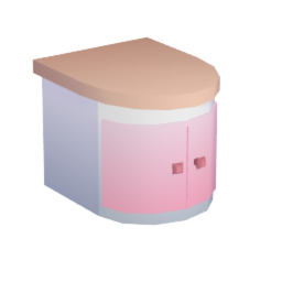 half round bedside table
