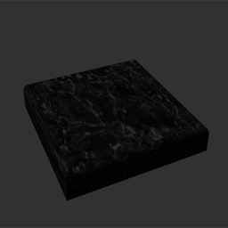 25 cm brick shelf end marble black