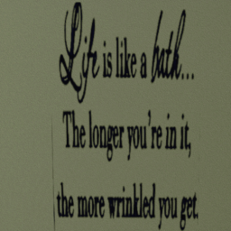 Life is like a Bath Wall Cutout