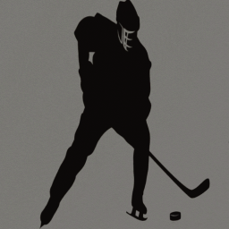 Ice Hockey Player Shadow Wall Cutout