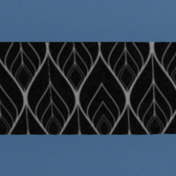 15cm Black and White Leaf Slider Square