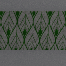 15cm White and Green Leaf Slider Square