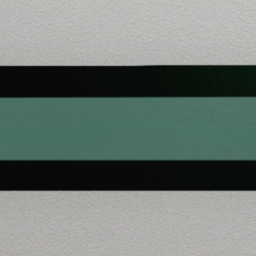 15cm Metallic Green Striped Slider Square