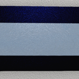 15cm  Metallic Blue Striped Slider Square