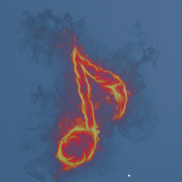 Music on Fire Wall Cutout