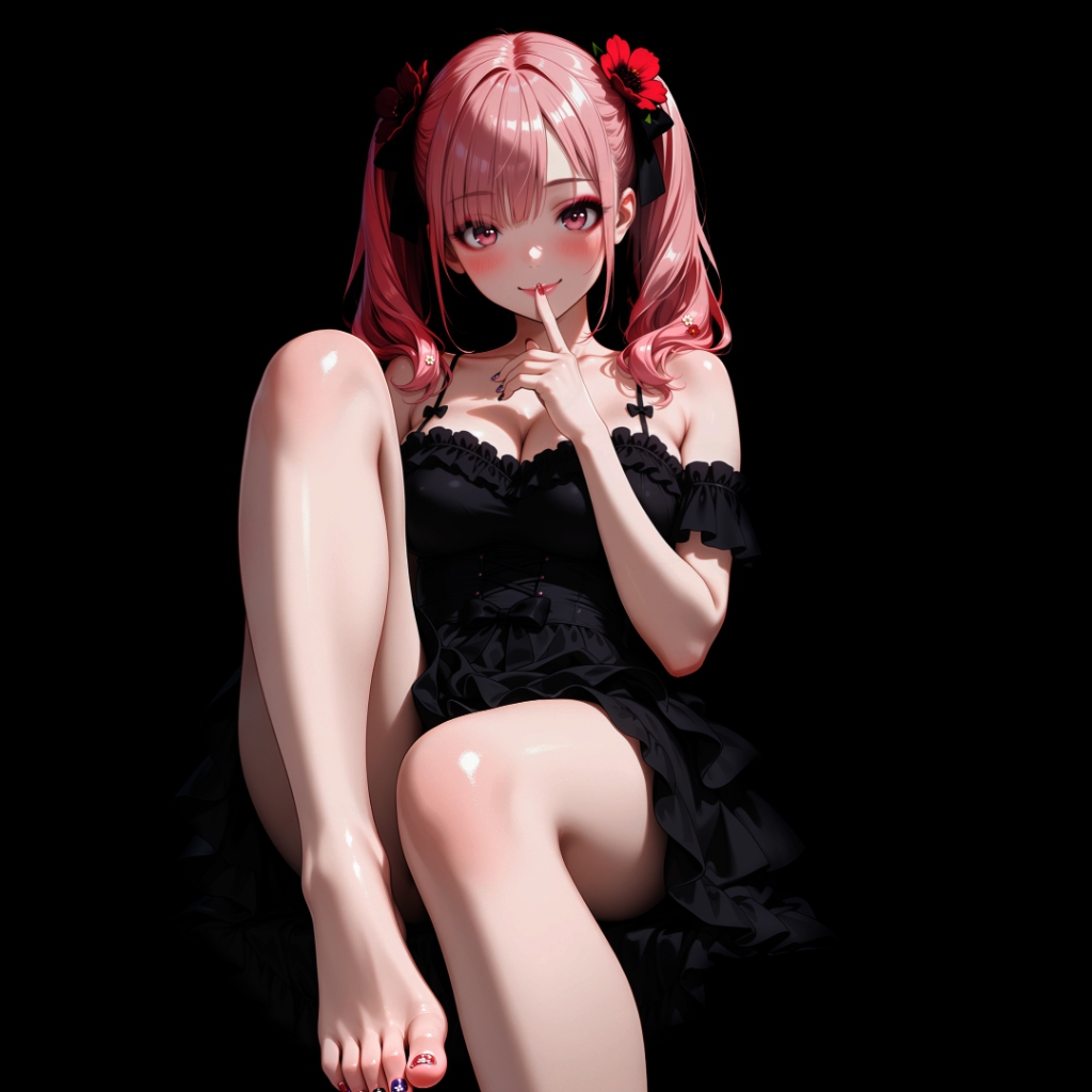Girl | Dark Background | Dark & Colored Versions | 4K