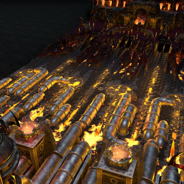 Two Realms hellscape border, 100x43 (fire version)