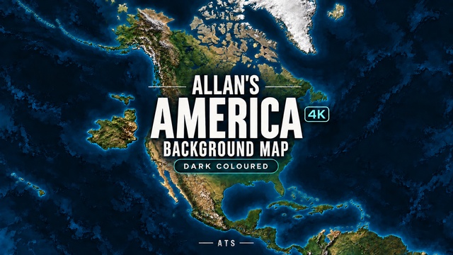 Allan’s America Background Map 4K – Dark Coloured