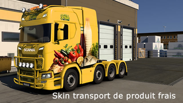 Skin transport de produit frais