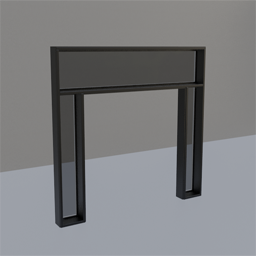 door frame with skylight black 300 275