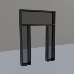door frame with skylight black 200 275