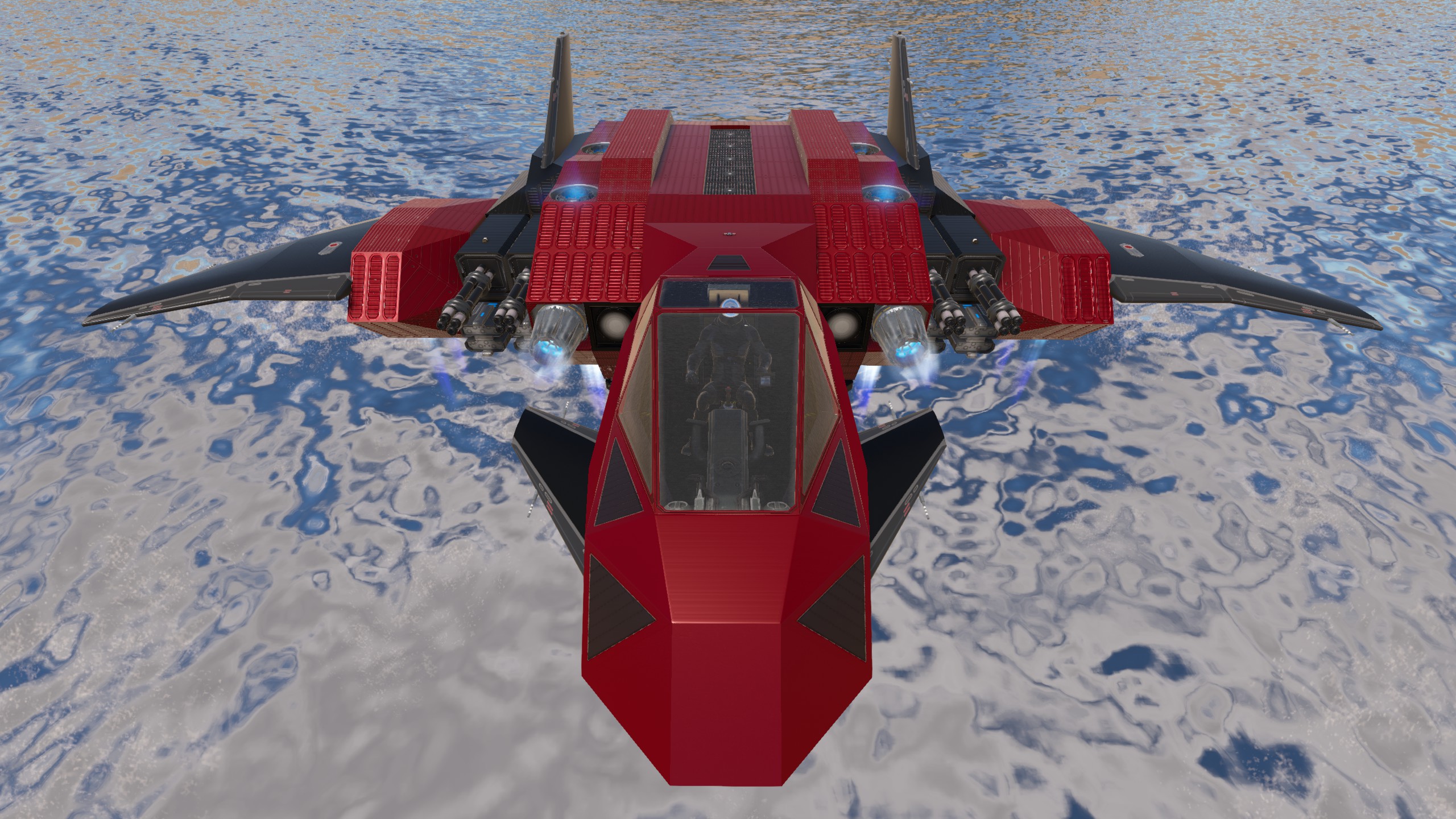 Vampyr VFW - Small and agile warp-capable fighter - Red