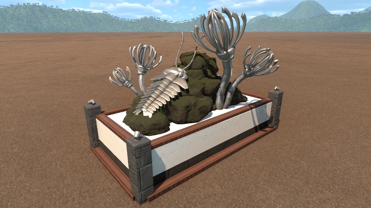 Trilobite and crinoids Statue