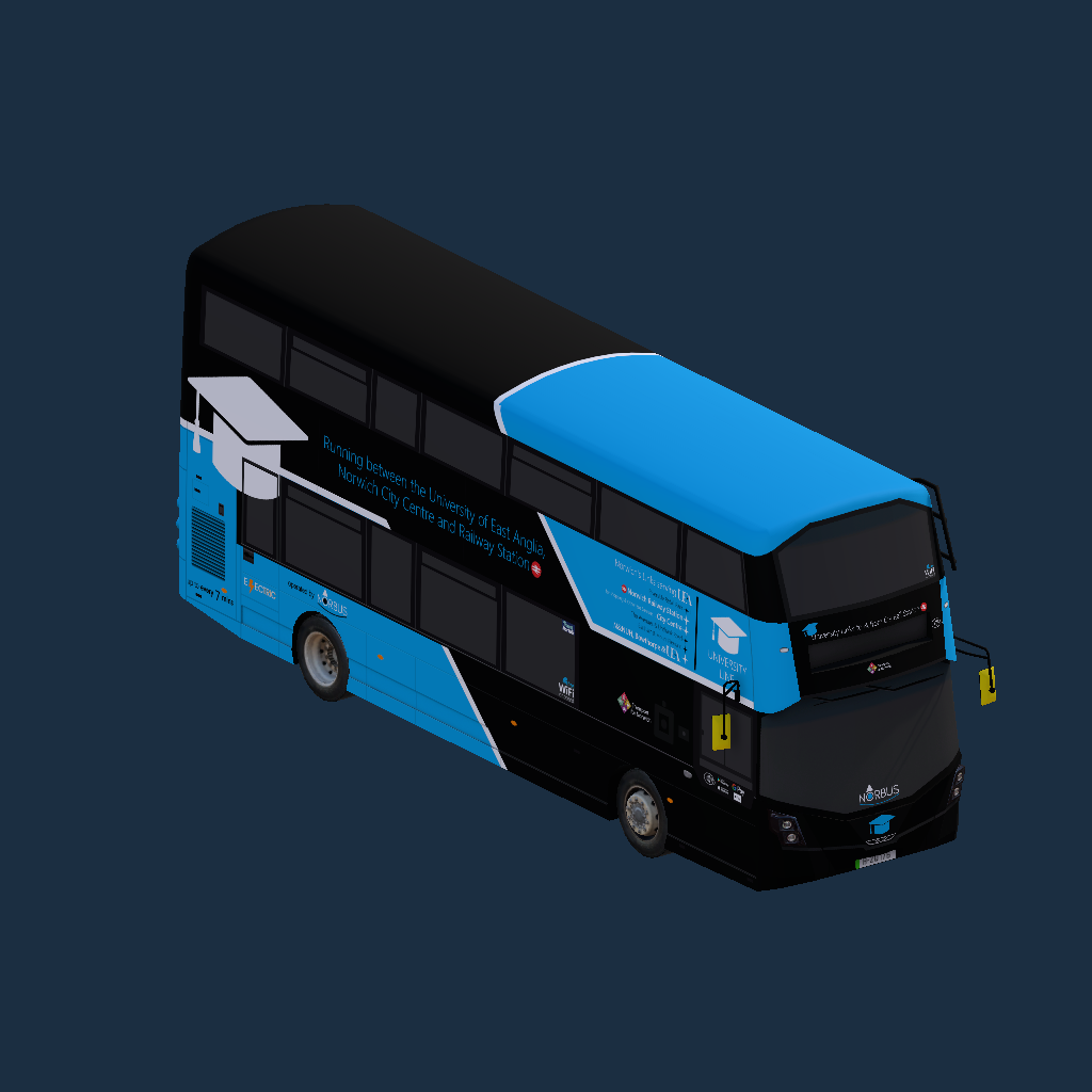 Wright Streetdeck Equipmake EV NorBus Norwich University Line