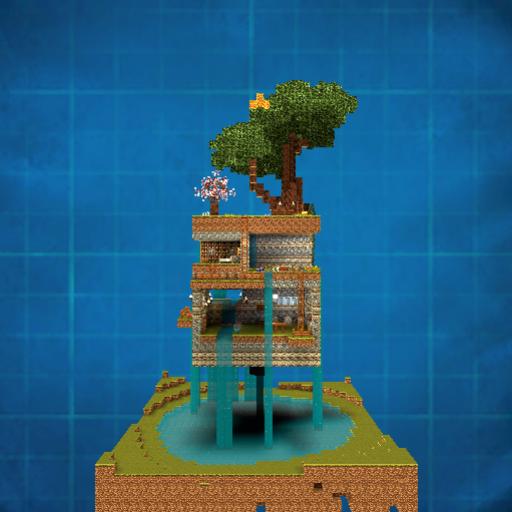 Aerial house on the water